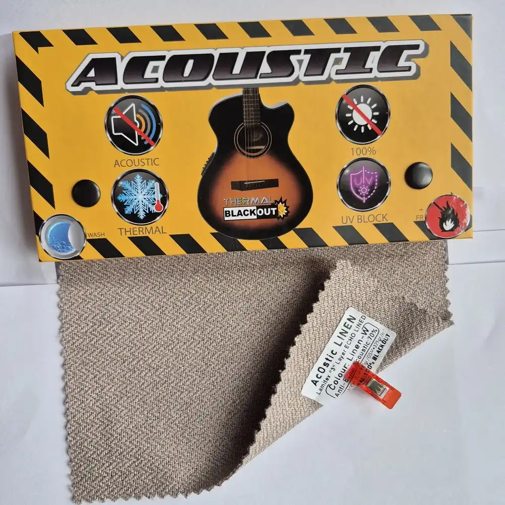 Akustik Keten Blackout Karartma Perde Kartelası