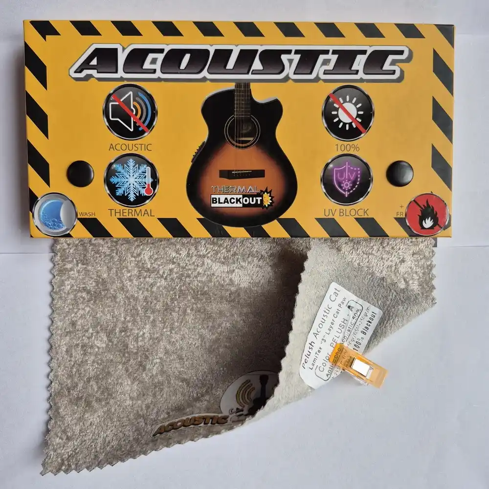 Akustik Pelush Blackout Karartma Perde Kartelası